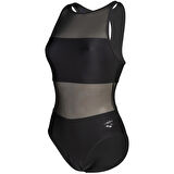 Mesh Panels Swimsuit Vent Kadın Çok Renkli Yüzücü Mayosu 006658