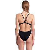 Arena W Solid Lace Back Kadın Yüzücü Mayosu 004651501 Siyah