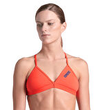 Team Swim Top Tie Back Solid Kadın Pembe Yüzücü Mayosu 004768300