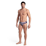 Multi Stripes Swim Briefs Erkek Mavi Yüzücü Mayosu 007237710
