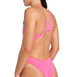 Swimsuit Tech Multi Solid Kadın Pembe Yüzücü Mayosu 004763908