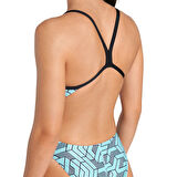 Escape Swimsuit Challenge Back Kadın Siyah Yüzücü Mayosu 007739580