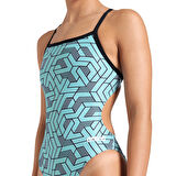 Escape Swimsuit Challenge Back Kadın Siyah Yüzücü Mayosu 007739580