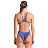 Team Swimsuit Swim Tech Solid Kadın Mavi Yüzücü Mayosu 004763880