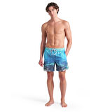 Water Prints Beach Erkek Beyaz Deniz Şortu 007152800