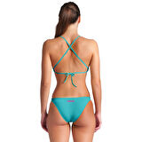 Team Swim Top Tie Back Solid Kadın Beyaz Yüzücü Bikini 004768890