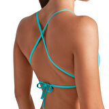 Team Swim Top Tie Back Solid Kadın Beyaz Yüzücü Bikini 004768890