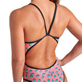 Dices Swimsuit Super Fly Back Kadın Pembe Yüzücü Mayosu 009464950