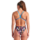 Donuts Swimsuit Challenge Back Kadın Siyah Yüzücü Mayosu 009461590