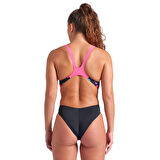 Contour Swimsuit Swim Tech Back Kadın Siyah Yüzücü Mayosu 009463595