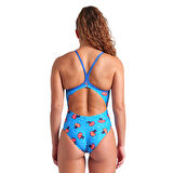 Mushrooms Swimsuit Lightdrop Back Kadın Mavi Yüzücü Mayosu 009468850