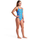 Mushrooms Swimsuit Lightdrop Back Kadın Mavi Yüzücü Mayosu 009468850