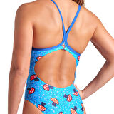 Mushrooms Swimsuit Lightdrop Back Kadın Mavi Yüzücü Mayosu 009468850