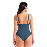 Lara Soft Curve Back Kadın Lacivert Yüzücü Mayosu 008119650