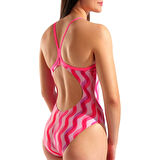 Ripple Print Swimsuit Lightdrop Kadın Pembe Yüzücü Mayosu 010980990