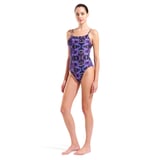 Water Prints Swimsuit Kadın Mor Yüzücü Mayo 009398905