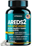 AREDS 2 Eye Vitamins - Lutein, Zeaxanthin, Bilberry, Astaxanthin Mineral Vision 60 Kapsül