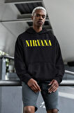 Nirvana Yazılı Unisex Oversize Tasarım Hoodie