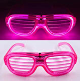 Nessiworld Pembe Led Işıklı Parti Gözlüğü - Neon Glow Şerit Gözlük 3 Modlu