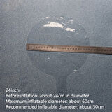 Nessiworld  Rose Gold Renk Simli Yuvarlak Şeffaf Balon 24 İnç