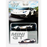 Nessiworld Mini GT 1/64 Lamborghini Aventador SVJ 63 Bianco Asopo
