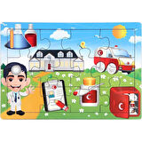 Nessiworld Ahşap Eğitici Puzzle 12 Parça