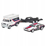 Nessiworld Car Culture Team Transport DMC DeLorean & HW Rally Hauler Diecast Car