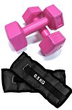 El Ve Ayak Bilek Ağırlığı 2x1 Kg Kum Torbası Ve 2x0.5kg Dambıl Dumbell Seti Ağırlık Setleri Siyah