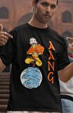 Avatar Aang Yazı Baskılı T-Shirt, Unisex Avatar Son Hava Bükücü Baskılı Tişört