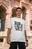 Unisex Oversize Mor Taylor Swift Yazılı Tshirt, Taylor Swift Yıldızlı Sırt Baskılı Tişört