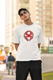Spider-Verse Spider Punk Sırt Baskılı Tişört, Erkek-Kadın Oversize Örümcek Adam Baskılı Tshirt