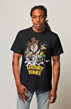 Unisex Looney Tunes Baskılı Tişört, Warner Bros Karakterleri Baskılı T-shirt
