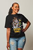 Looney Tunes Yazılı Tshirt, Erkek-Kadın Çizgi Film Karakterleri Baskılı Tişört