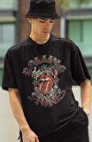 Rolling Stones Baskılı T-shirt, Unisex Rock Metal Müzik Temalı Tişört