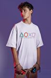 Live In Your World Play In Ours Baskılı Tişört, Erkek-Kadın Playstation Oyun Temalı T-Shirt