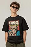 Stan Lee Cameos No More Baskılı Tişört, Erkek-Kadın Marvel Kurucusu Baskılı T-Shirt