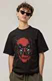 Marvel Deadpool Baskılı Tişört, Erkek-Kadın DeadPool Yüzü Baskılı T-Shirt