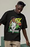Unisex Gannis Antetokounmpo Baskılı T-shirt, Erkek-Kadın Basketbol Temalı Tişört