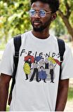 Friends Dizi Karakterleri Baskılı Tişört, Erkek-Kadın Friends Baskılı T-Shirt