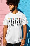 Friends Dizi Oyuncuları Baskılı Tişört, Erkek-Kadın Friends Baskılı T-Shirt