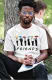 Friends Dizi Oyuncuları Baskılı Tişört, Erkek-Kadın Friends Baskılı T-Shirt