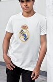 Real Madrid Baskılı Unisex T-shirt, Erkek-Kadın Futbol Takımı Baskılı Tişört
