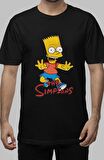 Bart Simpson Baskılı Tişört, Erkek-Kadın Simpsonlar Baskılı T-shirt