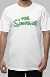 Unisex Simpson Aile Sırt Baskılı Tişört, Simpsonlar Sırt Baskılı T-shirt