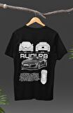 Unisex Audi R8 Sırt Baskılı T-shirt, Racing Araba Yarış Temalı Baskılı Tişört