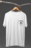 Unisex Lamborghini Aventador Sırt Baskılı T-shirt, Racing Araba Yarış Temalı Baskılı Tişört