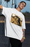 Oversize JJK Suguru Geto Baskılı T-shirt, Unisex Anime Baskılı Tişört