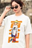 Oversize Tokyo Revengers Mikey Baskılı T-shirt, Unisex Anime Baskılı Tişört