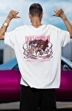 Oversize One Piece Doflamingo Sırt Baskılı T-shirt, Unisex Anime Baskılı Tişört