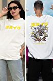 Oversize One Piece Luffy Nika Gear Five Ex2 Sırt Baskılı T-shirt, Unisex Anime Baskılı Tişört